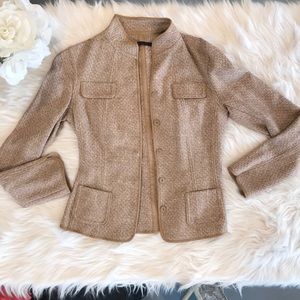 ELIE TAHARI SzSm Tweed Blazer Jacket